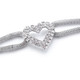 40" Silver Gold Diamante Mesh Waist Chain Belt with Heart Flower for Women Fashion Accessory